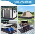 Outdoor Storage Shed Mat，Waterproof and Dustproof Outdoor Carport Mat—Backing Prevents Liquid Penetration，Soft Material, Patio Furniture