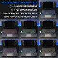 DeckTop with Splitter - Steam Deck Keyboard and Bluetooth Trackpad Mouse with Multicolor LED Laptop Accessory for Valve Linux PC Gaming