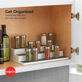 Copco 3-Tier Spice Rack Organizer for Cabinet - 15 Inch Non-Skid Pantry Organizer and Storage Shelf for Spices, Canned Goods, Seasonings - White