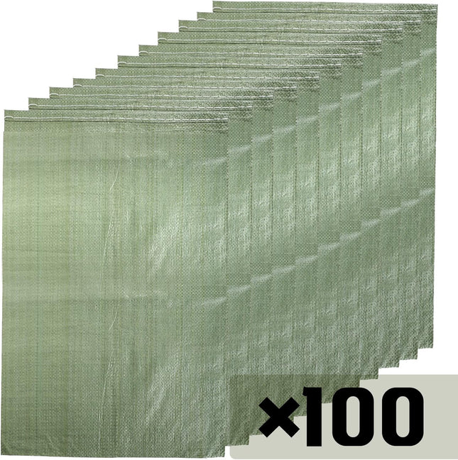 Shappy 100 Pieces Empty Sandbag Heavy Duty Flooding Outdoor Woven Polypropylene Sand Bags with Solid Ties for UV Protect