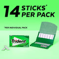 Trident Spearmint Sugar-Free Gum, 12 Packs of 14 Pieces (168 Total Pieces) Spearmint 14 Count (Pack of 12)