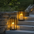 Homemory 4"x9" Outdoor Waterproof Flameless Candles with Timers and Remote Control, Battery Operated Candles, LED Plastic Candles, Ivory White,