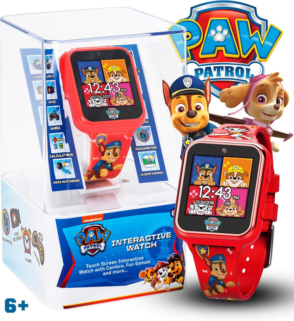 Accutime Paw Patrol Smart Watch with Camera for Kids and Toddlers - Interactive Smartwatch for Boys & Girls Featuring Games, Voice Recorder,