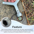 MKF2 Water Meter Box Key for Quick Opening Of Meter Box, Water Valve Box, Gas Shut-off Covers and Fire Hydrants (1 PCS)