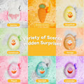 Easter Bath Bombs with Surprise Inside: 9 Pcs Natural Organic Egg Bunny Shaped Basket Stuffers for Kids Girls Boys Bubble Bathbombs Fruit Scented