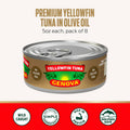 Genova Premium Yellowfin Tuna in Olive Oil, 5 Ounce Cans, 8-Pack – Nutrient Rich, High Protein Canned Tuna Fish - Delicious, Easy, Nutritious