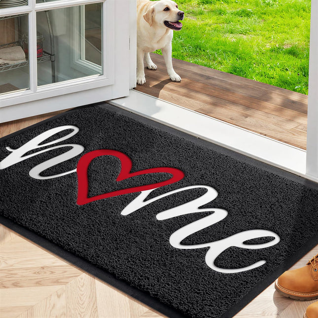 Door Mat Home Welcome Mats Outdoor and Indoor, Heavy-Duty Low-Profile Non-Slip F