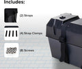 Camco Double Battery Box - Safely Stores RV, Automotive, and Marine Batteries - Features a Heavy-Duty Corrosion-Resilient Polymer Construction and
