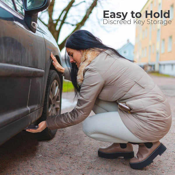 RamPro Hide A Key Magnetic Key Holder Under Car - Hide A Key for Your Car So You Never Lock Out - Plastic Magnet Key Hider to Store a Spare for