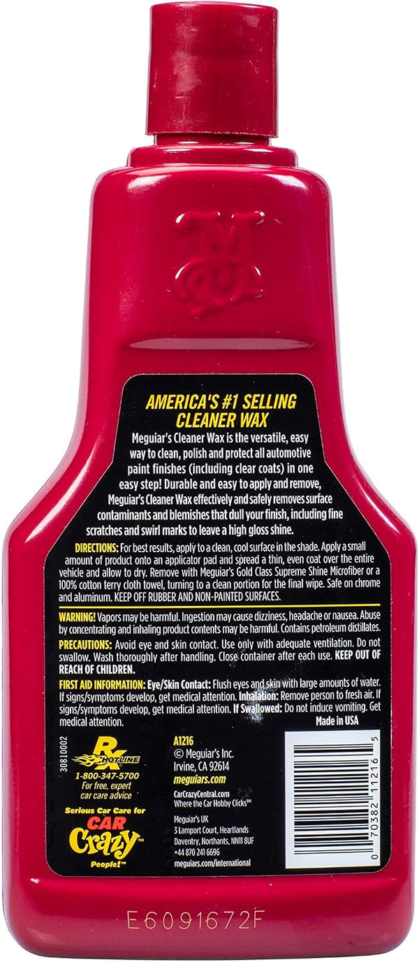 Meguiar’s Cleaner Wax, Liquid Car Wax For Diy Drivers & Detailers—Cleans, Polishes And Protects; Use On Exterior Paint And Clear Coat Surfaces On