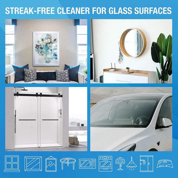 MiracleWipes for Glass, Disposable and Streak Free Cleaning Wipes for Mirrors, Windows, Kitchen, Home, and Auto- 60 Count 60 Count (Pack of 1)