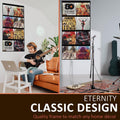 Vinyl Record Display Wall Mount Album Storage for 12 Inch Frame Display With Clear Window for 8 Vinyl Records for Home Office Music Room Wall