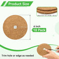 Zeedix 10 Pcs Coconut Fibers Mulch Ring Tree Protector Mat, 5.9 Inch Coco Coir Tree Protection, Tree Ring Mats Tree Disc Plant Cover for Indoor or