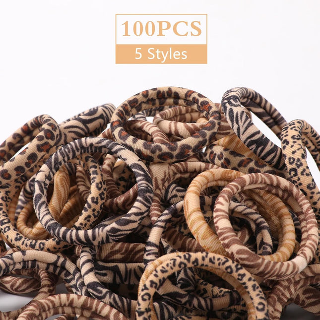 Bessrung 100PCS Seamless Elastic Hair Ties for Women Girls, No Damage Ponytail H
