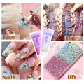 DAGEDA Body Glitter Gel, Face Glitter Body Gel Sequins Shimmer Liquid Eyeshadow, Chunky Glitter for Face Hair Nails, Holographic Cosmetic Laser