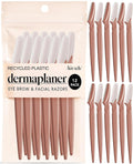 Kitsch Dermaplane Razor for Women Face – Terracotta, 12 pcs | Face Razors for Women & Men, Eyebrow Razor & Face Shaver – Exfoliating Facial Razor