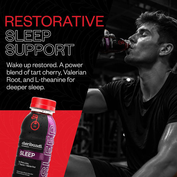 Cheribundi Tart Cherry Fruit Juice Sleep - Sweetened - 8 fl oz, 12 Pack Sleep 8 Fl Oz (Pack of 12)