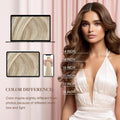 GOO GOO I Tip Hair Extensions Real Human Hair, 14inch 50g 100S, Cold Fusion I Tip Hair Extensions,18A/613A Dark Blonde Highlighted Bleach Blonde