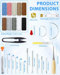 PLANTIONAL Upholstery Repair Sewing Kit: 47 Pieces Heavy Duty Sewing Kit with Sewing Awl, Seam Ripper, Leather Hand Sewing Stitching Needles,
