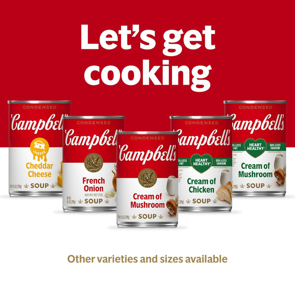 Campbell's Condensed Heart Healthy Cheddar Cheese Soup, 10.75 oz Can (12 Pack) Cheddar Cheese 10.75 Ounce (Pack of 12)