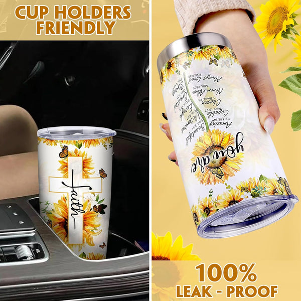 Christian Gifts for Women Faith, Sunflower Birthday Gifts for Women, Inspirational, Religious, Faith, Get Well Soon, Gifts for Mom, Wife, Friend,