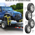 Trekassy Tow Dolly Straps for Car with Flat Hooks-2 Pack, Heavy Duty Car Tire Bonnet Net Fits 14"-17" Tires, 10, 000 Lbs Break Strength, Includes