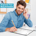 Dunwell Large Planner 2025-2026 Academic Year, 8.5 X 11 Daily Planner July 2025 - June 2026, Black Calendar Book with Colorful Tabs, Bookmark,