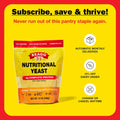 Bragg Premium Nutritional Yeast Seasoning - Vegan, Gluten Free – Good Source of Protein & Vitamins – Nutritious Savory Parmesan Cheese Substitute