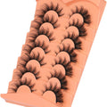 False Eyelashes Wispy Lashes Natural Look Fake Eyelashes Cat Eye Lashes Mink Fluffy Strip False Lashes Fox Eye Lashes Pack 7 Pairs ALICROWN C-