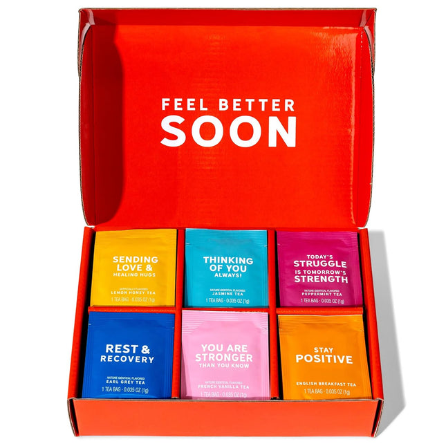 Thoughtfully Gourmet, Sending Positive Vibes Tea Gift Set, Tea Sampler Includes 