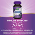 NatureâS Way Sambucus Sleep + Immune* Elderberry Gummies, Sleep and Immune Support*, with Melatonin, Vitamin C, L-Theanine, Zinc, 50 Gummies