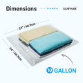 15 Count - Large Storage Bags With Zipper Top, 10 Gallon Size 24" x 24", Extra Large Plastic, For Clothes, Travel, Moving, BPA-Free, Heavy Duty