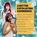 GOSHI Exfoliating Shower Sponge - Rip-Resistant, Rapid-Drying Exfoliating Bath Sponge for All Skin Types - Indigo Blue - Made in Japan |