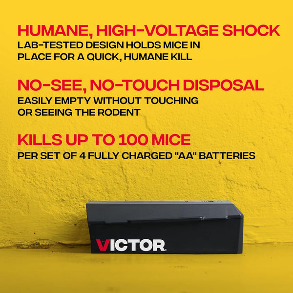 Victor Humane Mouse Traps Indoor for Home - M250B - No Touch Electric Mouse Traps for Home