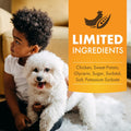 Pur Luv Chicken Wrapped Sweet Potato Dog Treats, Rawhide Free Jerky Wraps, Made with Real Chicken, 16 Oz, Healthy, Easily Digestible, Long