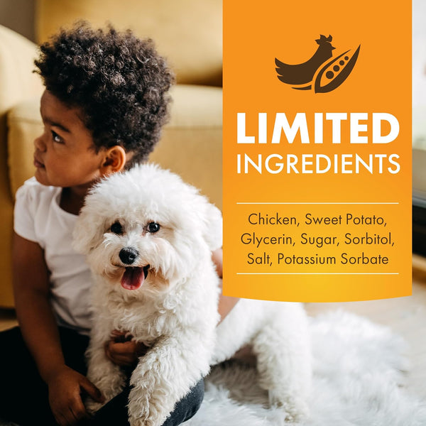 Pur Luv Chicken Wrapped Sweet Potato Dog Treats, Rawhide Free Jerky Wraps, Made with Real Chicken, 16 Oz, Healthy, Easily Digestible, Long
