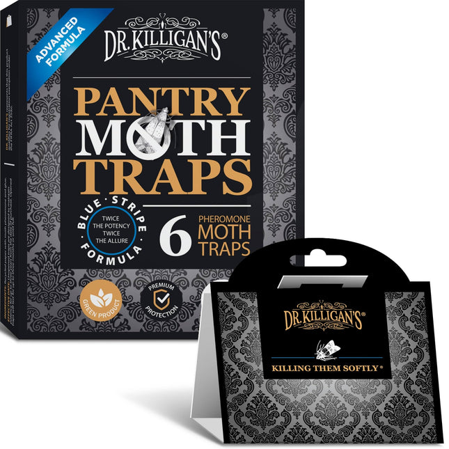 Dr. Killigan'S Premium Double Potent Pantry Moth Traps with Pheromones Prime, Sticky Indian Meal Moth Traps for Kitchen,