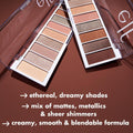 e.l.f. Perfect 10 Eyeshadow Palette, Ten Ultra-pigmented Shimmer & Matte Shades, Vegan & Cruelty-Free, Keep It Ethereal Keep It Ethereal 0.45