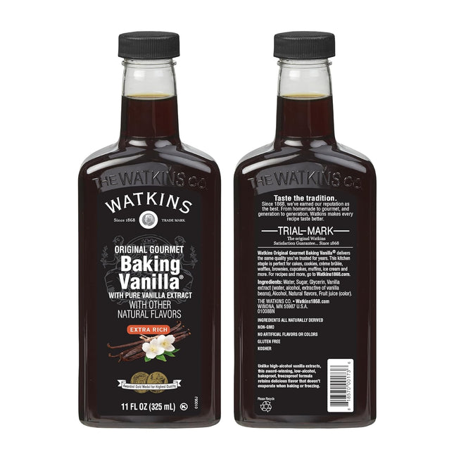 Watkins All Natural Original Gourmet Baking Vanilla, with Pure Vanilla Extract, 
