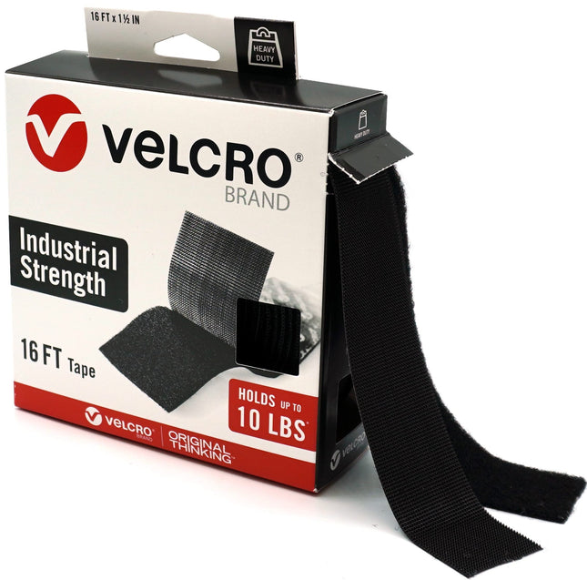 VELCRO Brand Heavy Duty Tape | 16 Foot Roll | Strong Sticky Back Adhesive Holds 