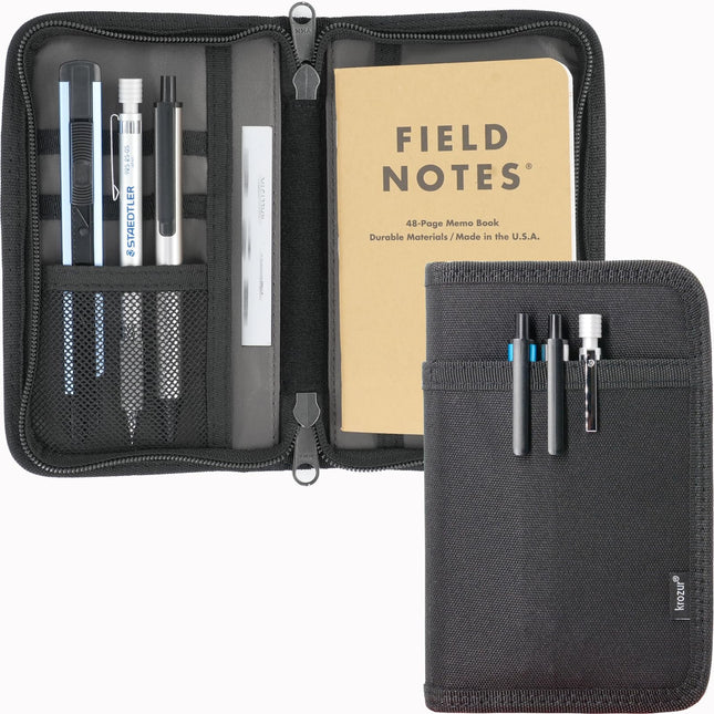Field Notes Notebooks Cover 3.5 X.5.5 Pocket Notebook Cover with Pen Holder, Zip