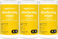 Amazon Basics Disinfecting Wipes, Lemon Scent, for Sanitizing, Cleaning & Deodorizing, 255 Count (3 Packs of 85)