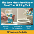 Unique RV Digest-It+ Extra-Strength Ultra-Concentrate - 32 RV Toilet Treatments - Eliminates Smells and Liquifies Waste (32 Oz)