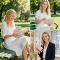 Pomelo Best RFID Wallets for Women PU Leather Multi Card Slots Long Wallet Pink Rattan
