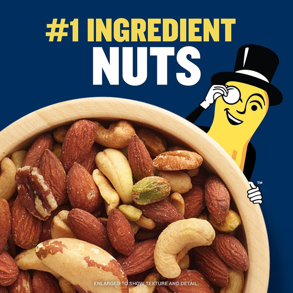 PLANTERS Deluxe Unsalted Mixed Nuts, Plant Based Protein, 15.25 Oz (1 Ct) Unsalted 15.25 Ounce (Pack of 1)