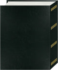 Pioneer Mini Max Bound Photo Album, Solid Color Designer Covers with Accents, Holds 100 4x6 Photos, 1 Per Page, Color: Black