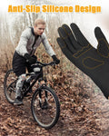 RIGWARL Cycling Gloves Lightweight Running Gloves, Touch Screen Driving Glove with Anti-Slip Strips, Riding Hiking Gloves Ski Glove Liners