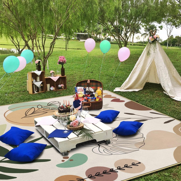 Supfitness Extra Large Picnic Blankets Waterproof Foldable (60 "x 80") Beach Blanket Waterproof Sandproof,3-Layer Thicking Mat Outdoor Packable