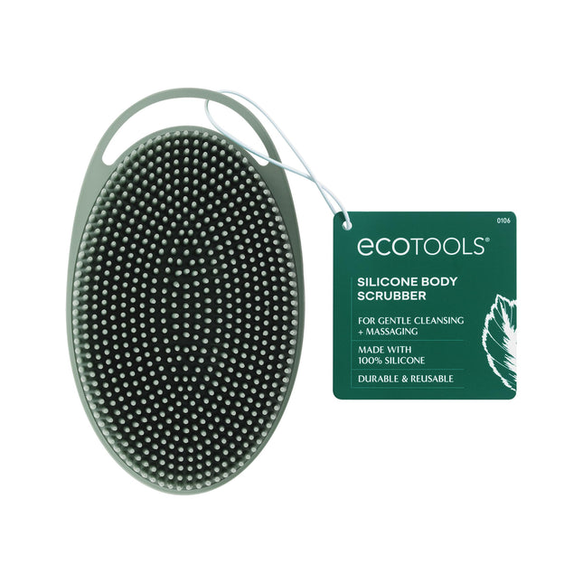 Ecotools Silicone Body Scrubber, for Gentle Cleansing & Exfoliating, 2-In-1 Sili