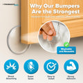 STRONGEST HOME Door Stoppers (Medium) 2" - Door Stop for Wall with Strong Back Adhesive - Quiet and Shock Absorbent Silicone Wall Protectors from